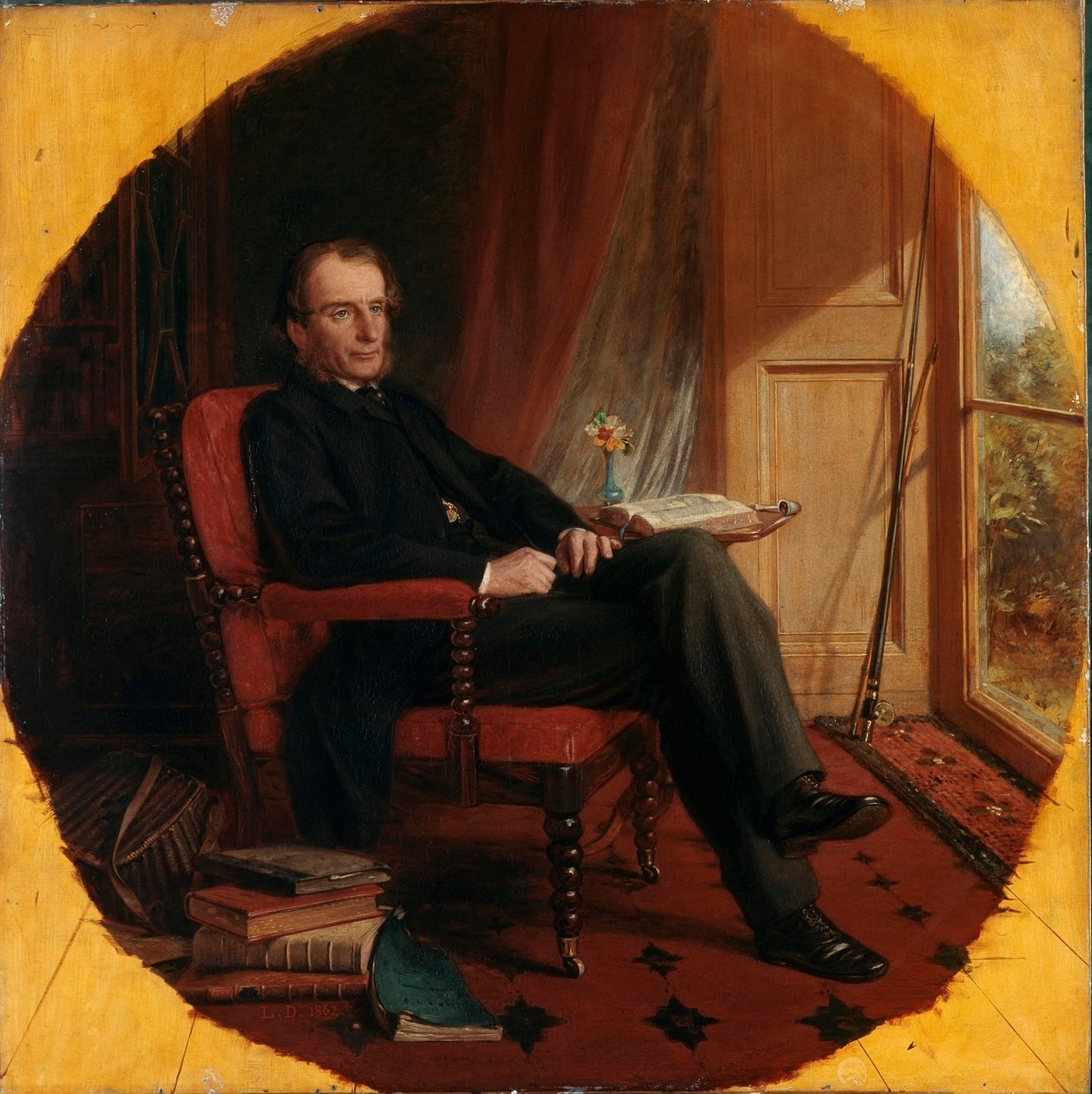 英国作家查尔斯·金斯利 (1819-1875) 的肖像，Lowes Cato Dickinson (1819-1908) 作画，1862 年伦敦，国家肖像画廊 作者 劳斯·卡托·迪金森