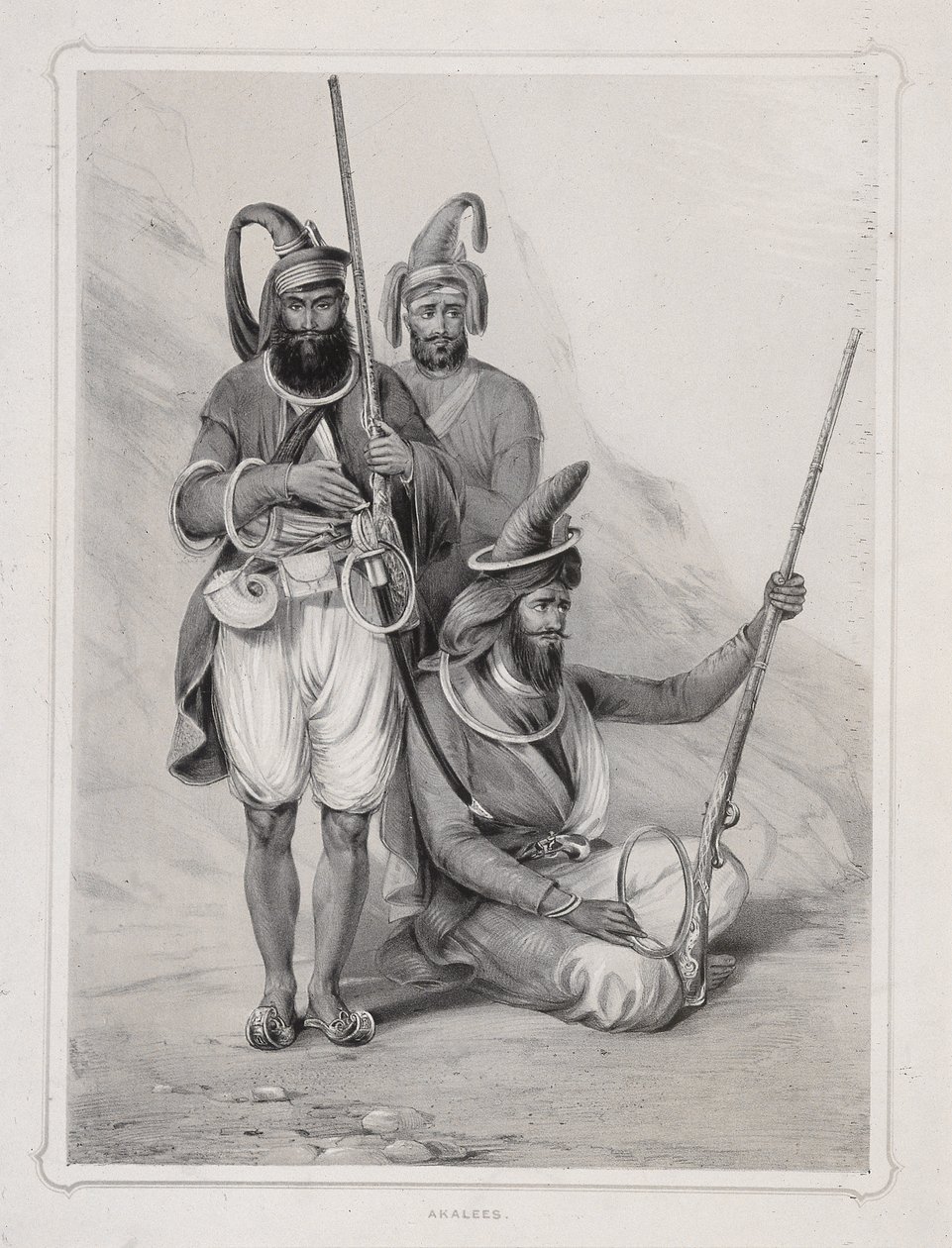 阿卡莱人"，印度战士，1844年 作者 洛斯·狄金森