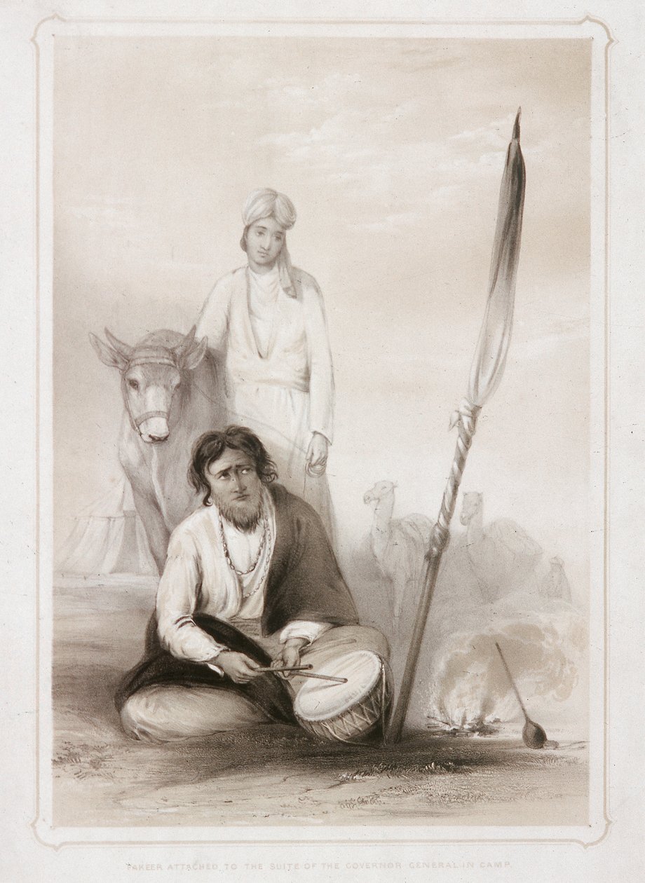 隶属于总督营地套房的法克尔"，1844年 作者 洛斯·狄金森