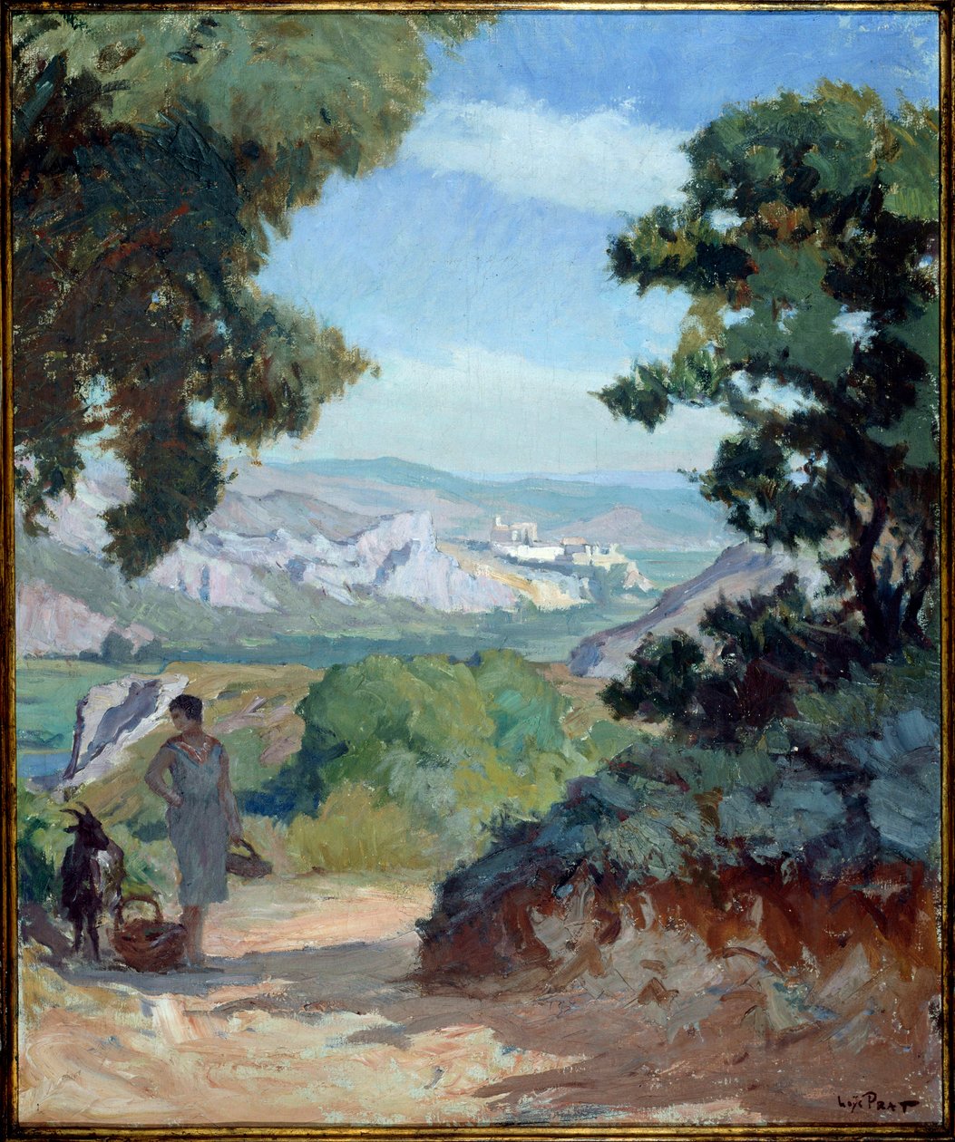 Rhodanian Landscape Painting by Joseph Loys Prat (1879-1934), 20th century. 作者 Loys Prat