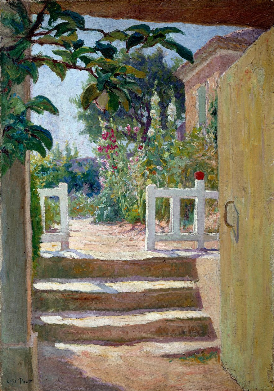 The staircase in Provence Painting by Joseph Loys Prat (1879-1934), 20th century. 作者 Loys Prat