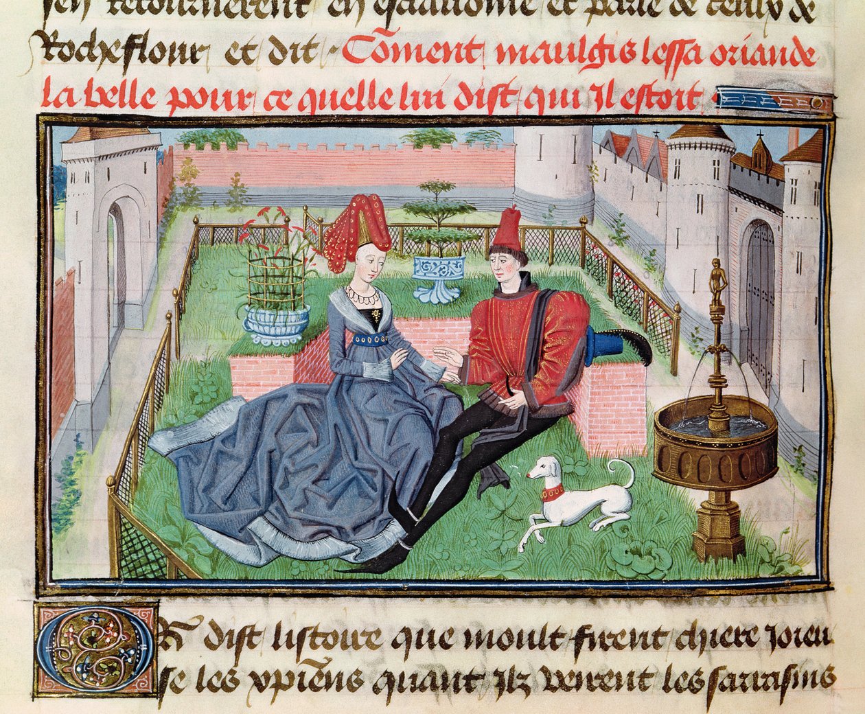 5072 f.71v女士来自Reaud de Montauban周期的爱之花园 作者 洛伊塞特·利德