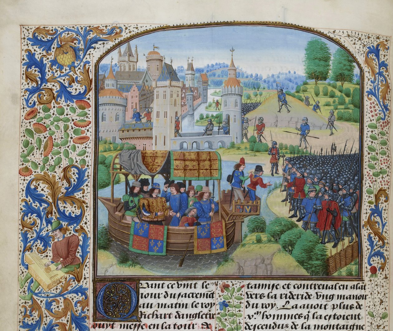 1381年6月14日，理查德二世与叛军会面，约1470-1475年。 作者 洛伊塞特·利德