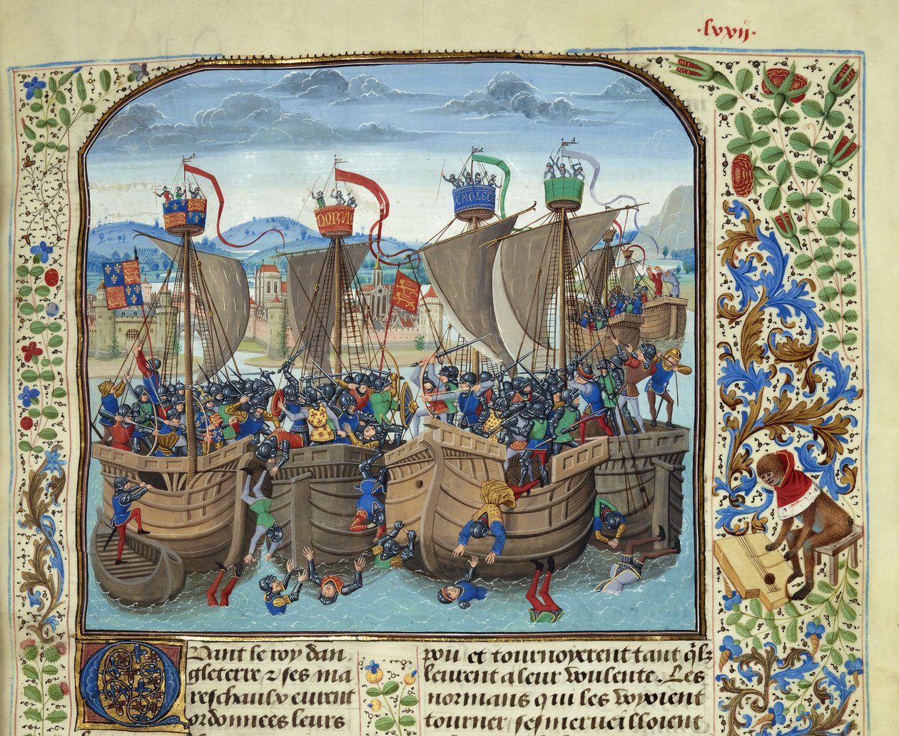 1340年6月24日的Sluys之战，约1470-1475年。 作者 洛伊塞特·利德