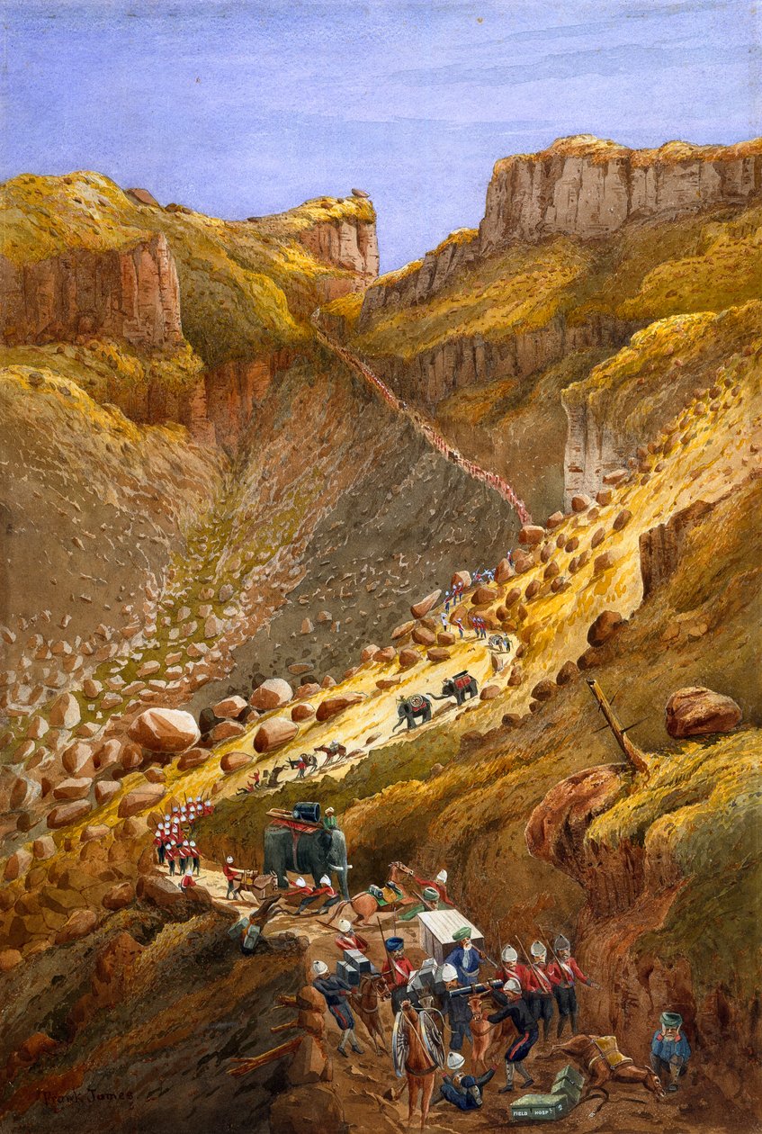 Chetta Ravine，Abyssinia，1868 作者 科尼利厄斯·弗朗西斯·詹姆斯中尉