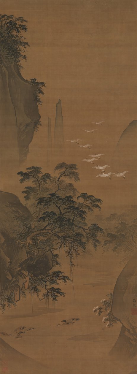 秋天的风景与苍鹭和鸭子。 作者 陆吉