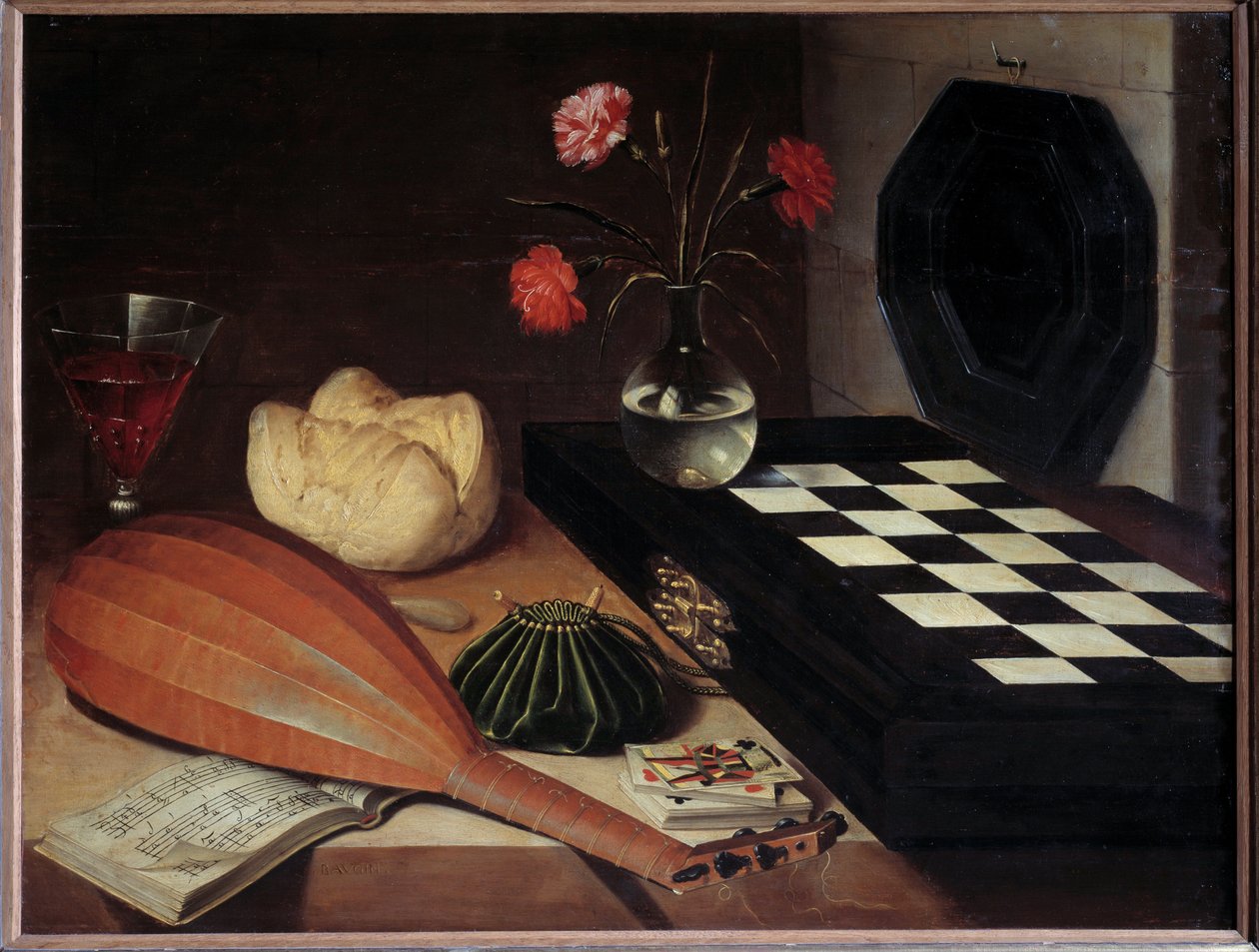 国际象棋静物画 Lubin Baugin (1612/1613-1663) 17 世纪太阳。 0,55x0,73 米 作者 鲁宾鲍金
