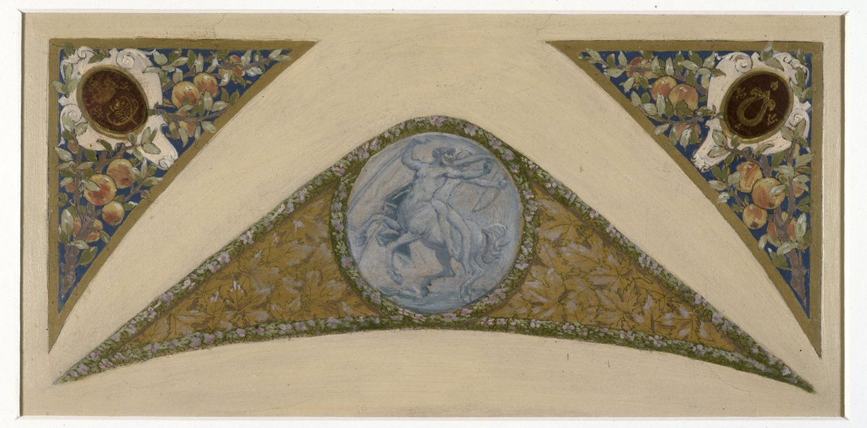 巴黎市政厅节日楼梯草图：萨吉泰尔，1888 年至 1898 年（油画） 作者 吕克·奥利弗·梅森