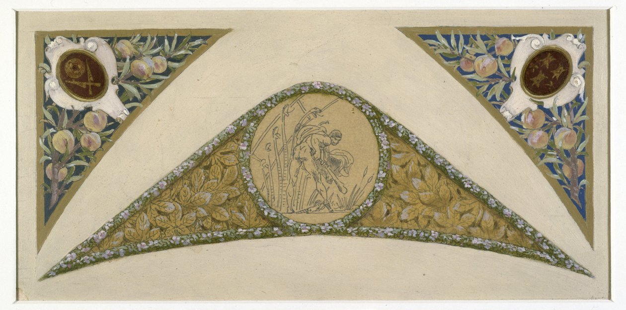 巴黎市政厅节日楼梯草图：蝎子，约 1888 - 1898 年（油画） 作者 吕克·奥利弗·梅森