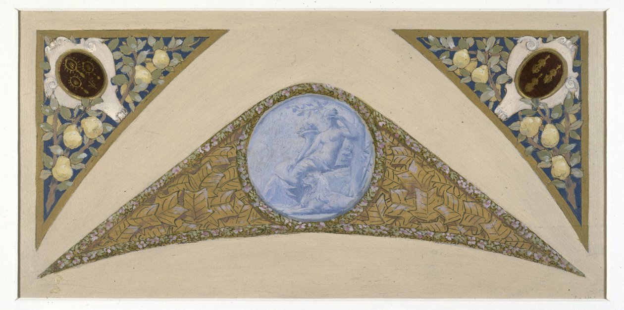 巴黎市政厅节日楼梯草图：处女，1888 年至 1898 年间（油画） 作者 吕克·奥利弗·梅森