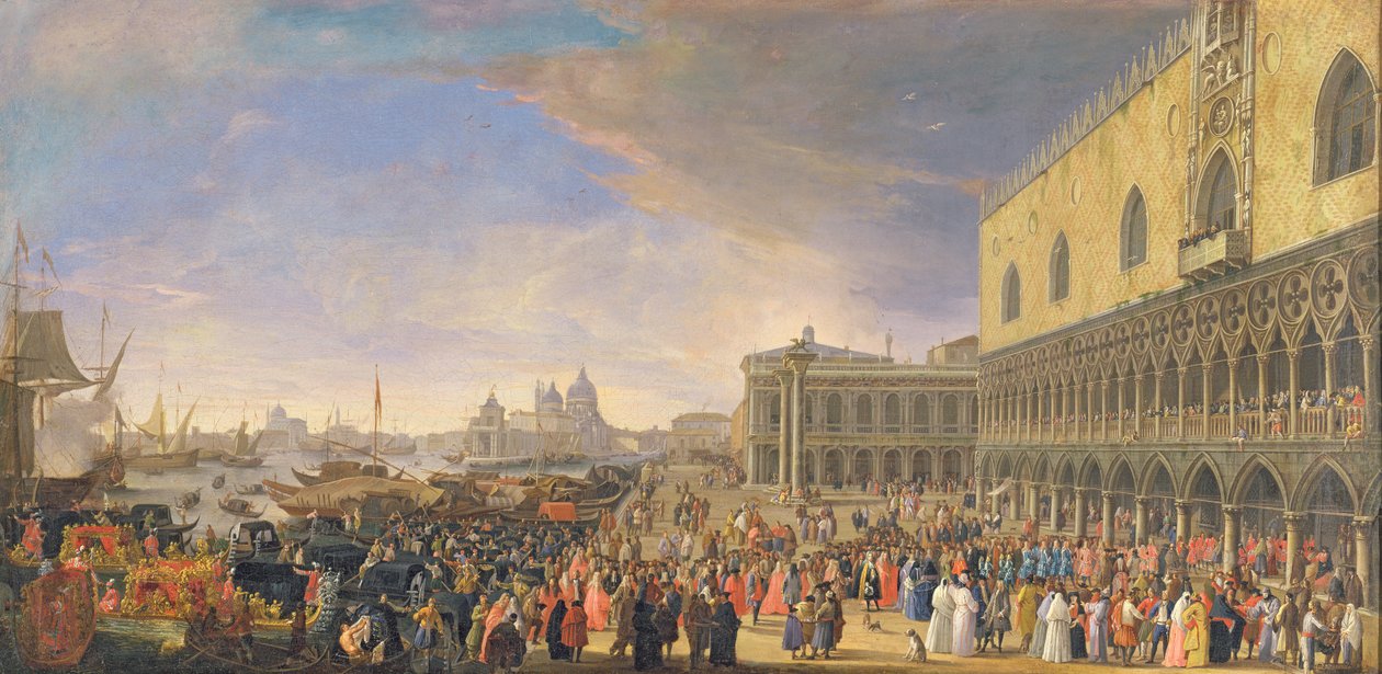 1726年11月，威尼斯Palazzo Ducale的Comte Languet de Gergy抵达 作者 卢卡·卡列瓦里斯（Luca Carlevaris）