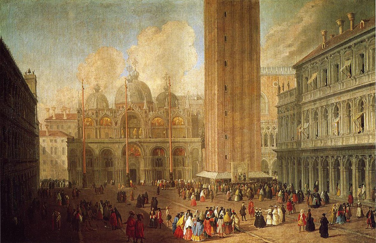 圣马可广场，威尼斯，1722年 作者 卢卡·卡列瓦里斯（Luca Carlevaris）