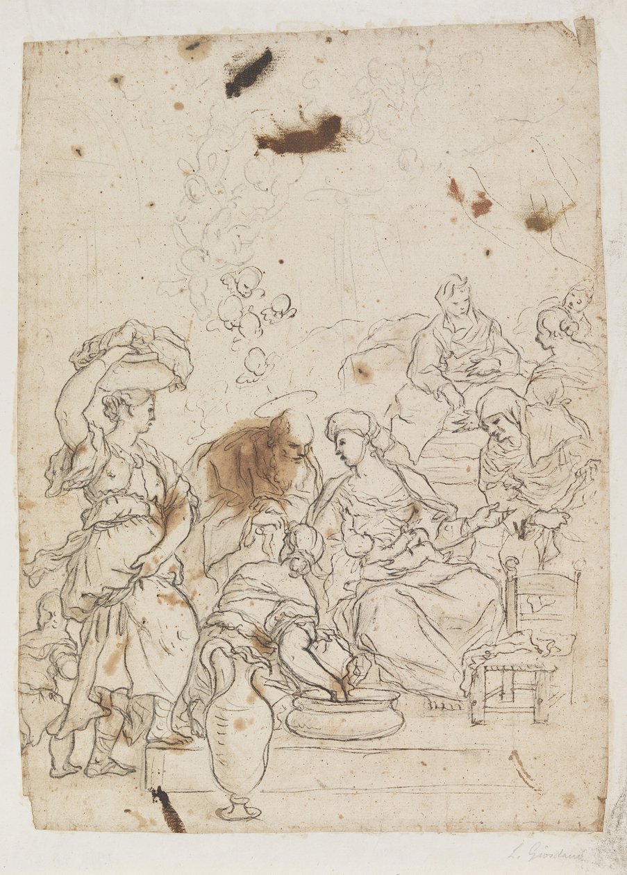 圣母的诞生 作者 卢卡·乔丹奴（Luca Giordano）