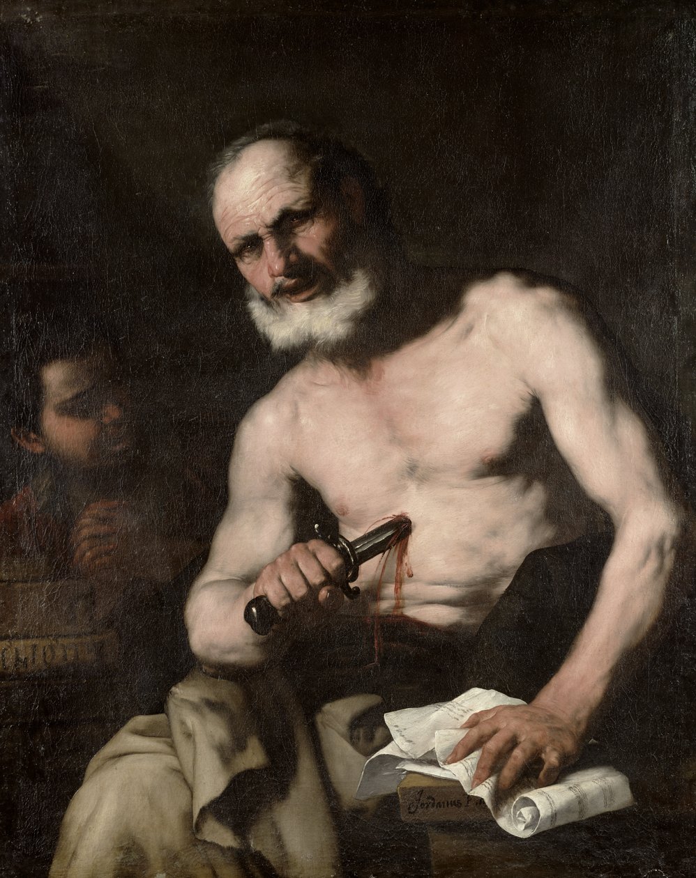 尤蒂卡的卡托（公元前95-46） 作者 卢卡·乔丹奴（Luca Giordano）