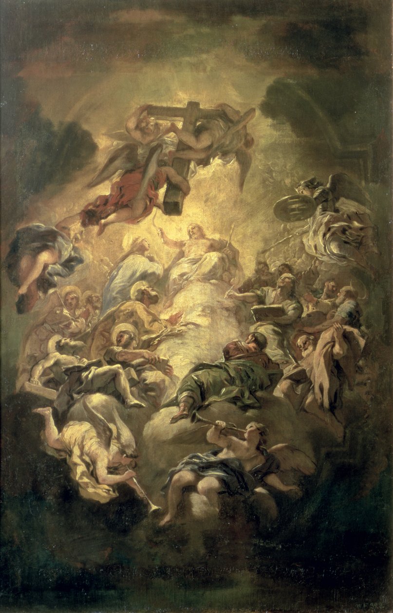 基督在荣耀里 作者 卢卡·乔丹奴（Luca Giordano）