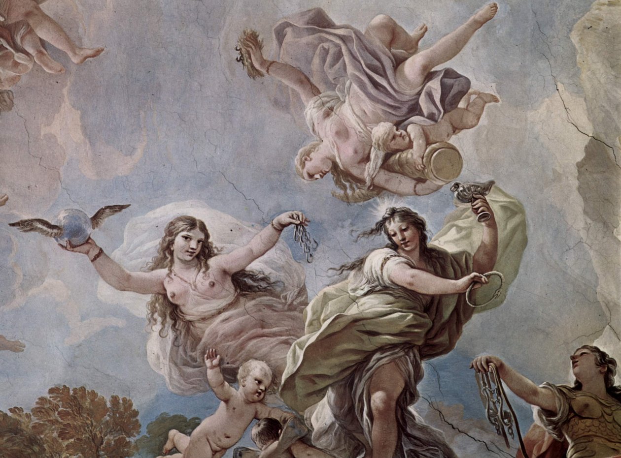 佛罗伦萨Palazzo Medici-Riccardi画廊的壁画 作者 卢卡·乔丹奴（Luca Giordano）