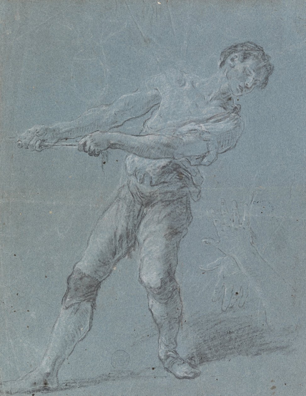 拉绳索的年轻人 作者 卢卡·乔丹奴（Luca Giordano）
