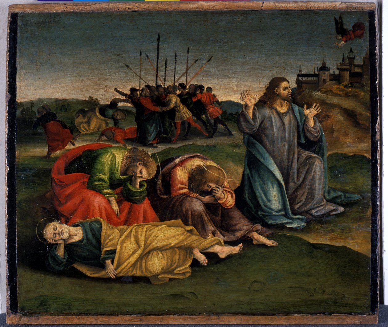 基督在橄榄山上，c.1507（杨树上的蛋彩画） 作者 卢卡·西诺雷利（Luca Signorelli）