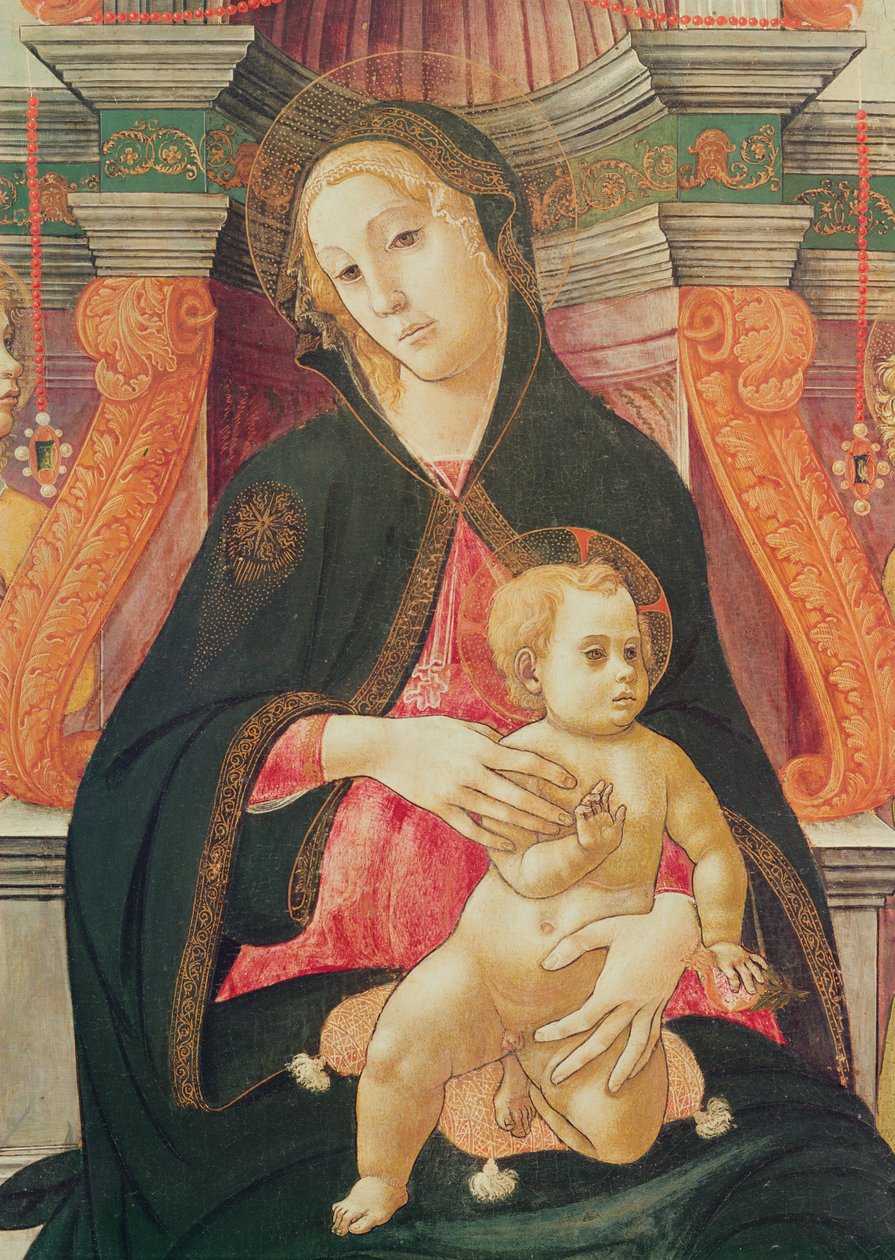 圣母子的细节 作者 卢卡·西诺雷利（Luca Signorelli）