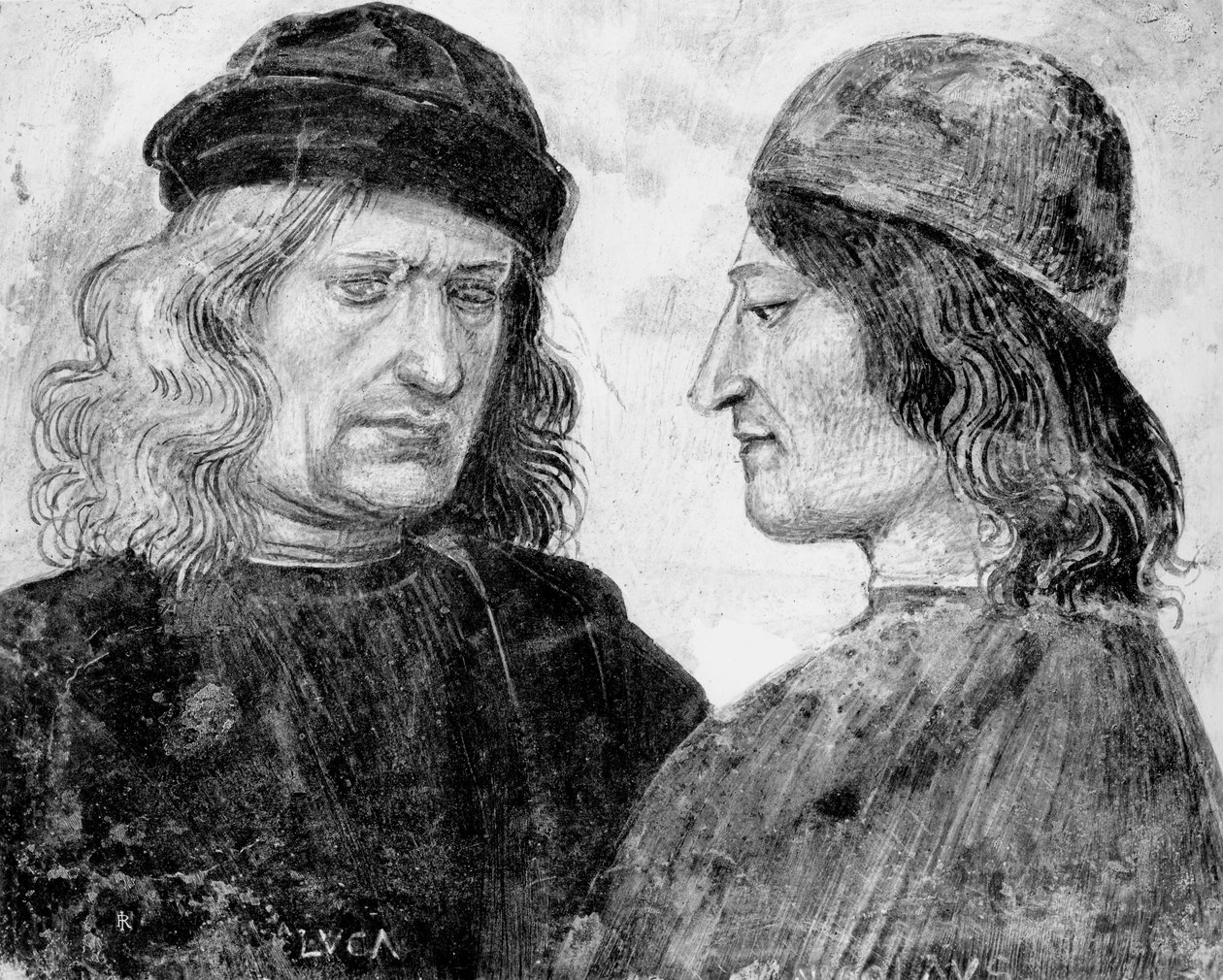 与Niccolo Franceschi的自画像 作者 卢卡·西诺雷利（Luca Signorelli）