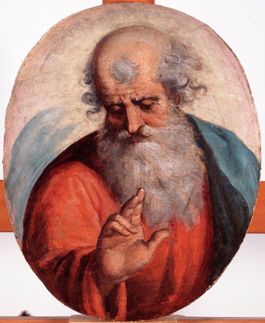 圣父（永恒之父）的代表卢卡·坎比亚索（Luca Cambiaso）（1527-1585）的绘画，暗淡 41.7x33.5 厘米 Genes，Musei di Strada Nuova（原 Palazzo Bianco） 作者 卢卡·坎比亚索