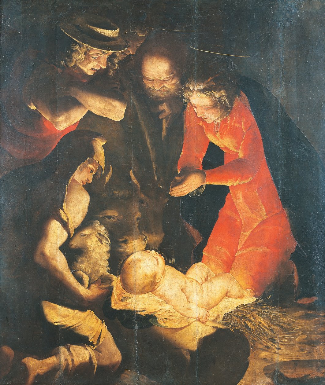 牧羊人的崇拜》，卢卡-坎比亚索（1527-1585），布面油画 作者 卢卡·坎比亚索