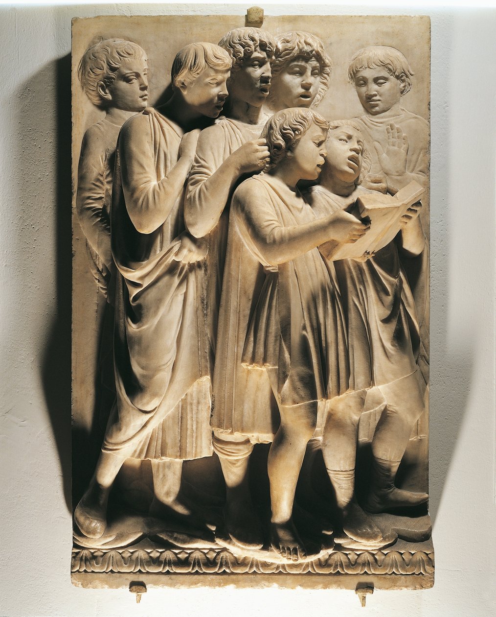 Laudate Eum in choro (Salmo 150, Laudate Dominum), 面板上有唱歌的儿童 作者 卢卡·德拉·罗比亚