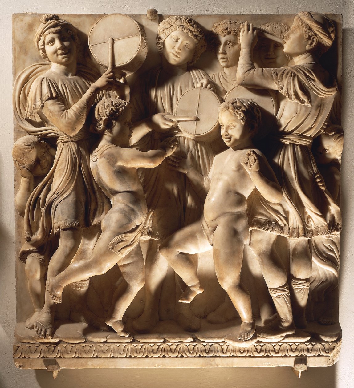 Laudate Eum in timpano (Salmo 150, Laudate Dominum), 面板上有鼓手。 作者 卢卡·德拉·罗比亚
