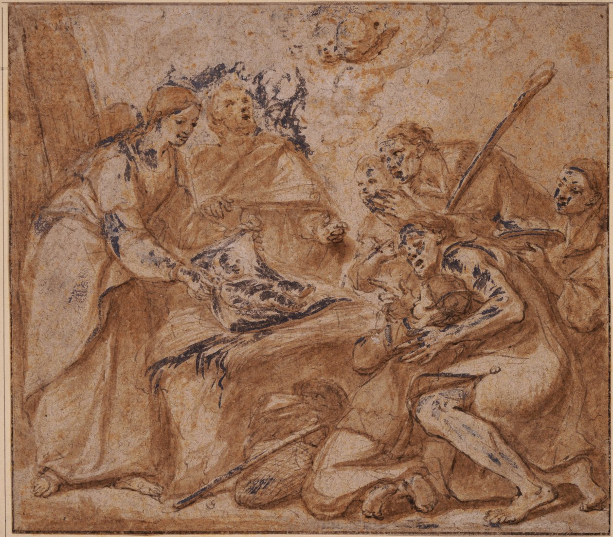 牧羊人的崇拜 作者 卢卡·乔丹奴（Luca Giordano）