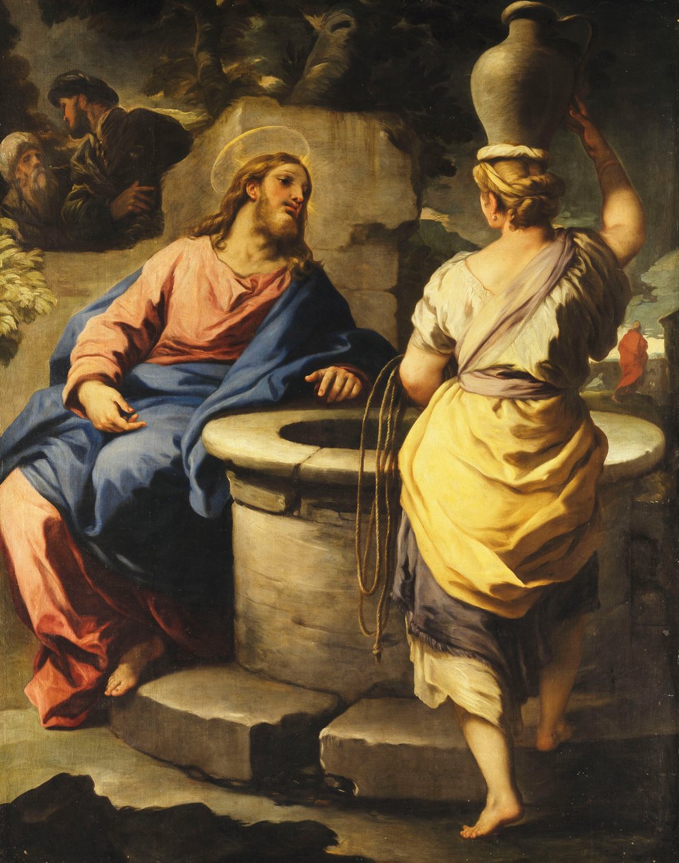 基督和撒玛利亚妇人在井上，约1697年 作者 卢卡·乔丹奴（Luca Giordano）
