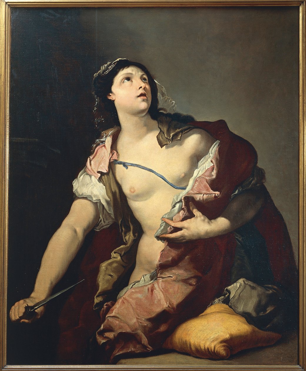 卢克丽霞之死》，作者：卢卡-乔丹诺，布面油画 作者 卢卡·乔丹奴（Luca Giordano）