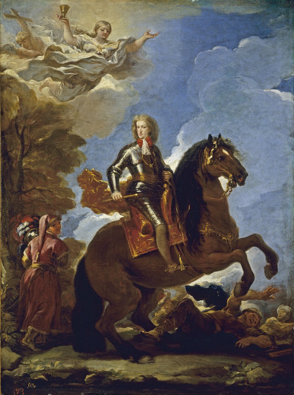 1694年以前的西班牙查理二世马术肖像 作者 卢卡·乔丹奴（Luca Giordano）