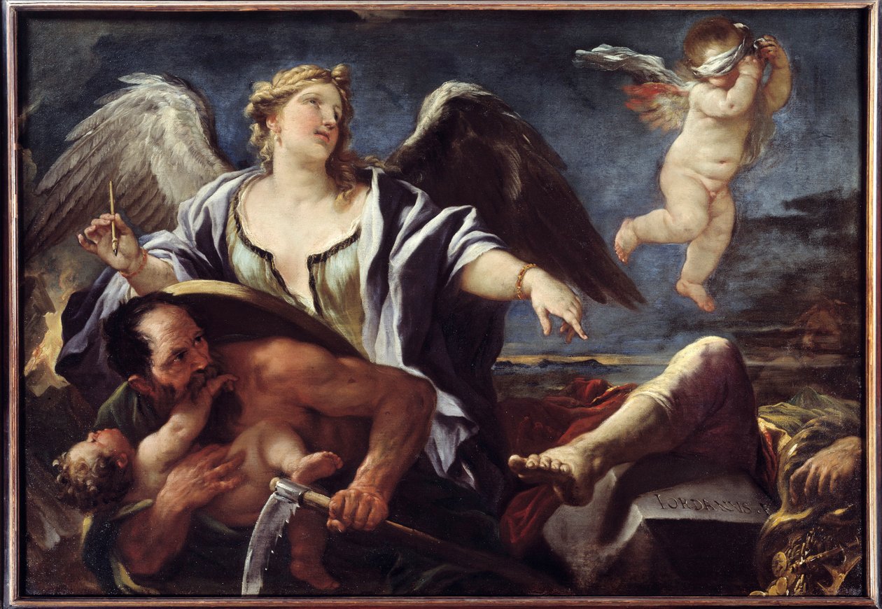Luca Giordano dit Fa Presto (1632-1705) 17 世纪绘画的历史书写收据。 布雷斯特，美术博物馆 作者 卢卡·乔丹奴（Luca Giordano）