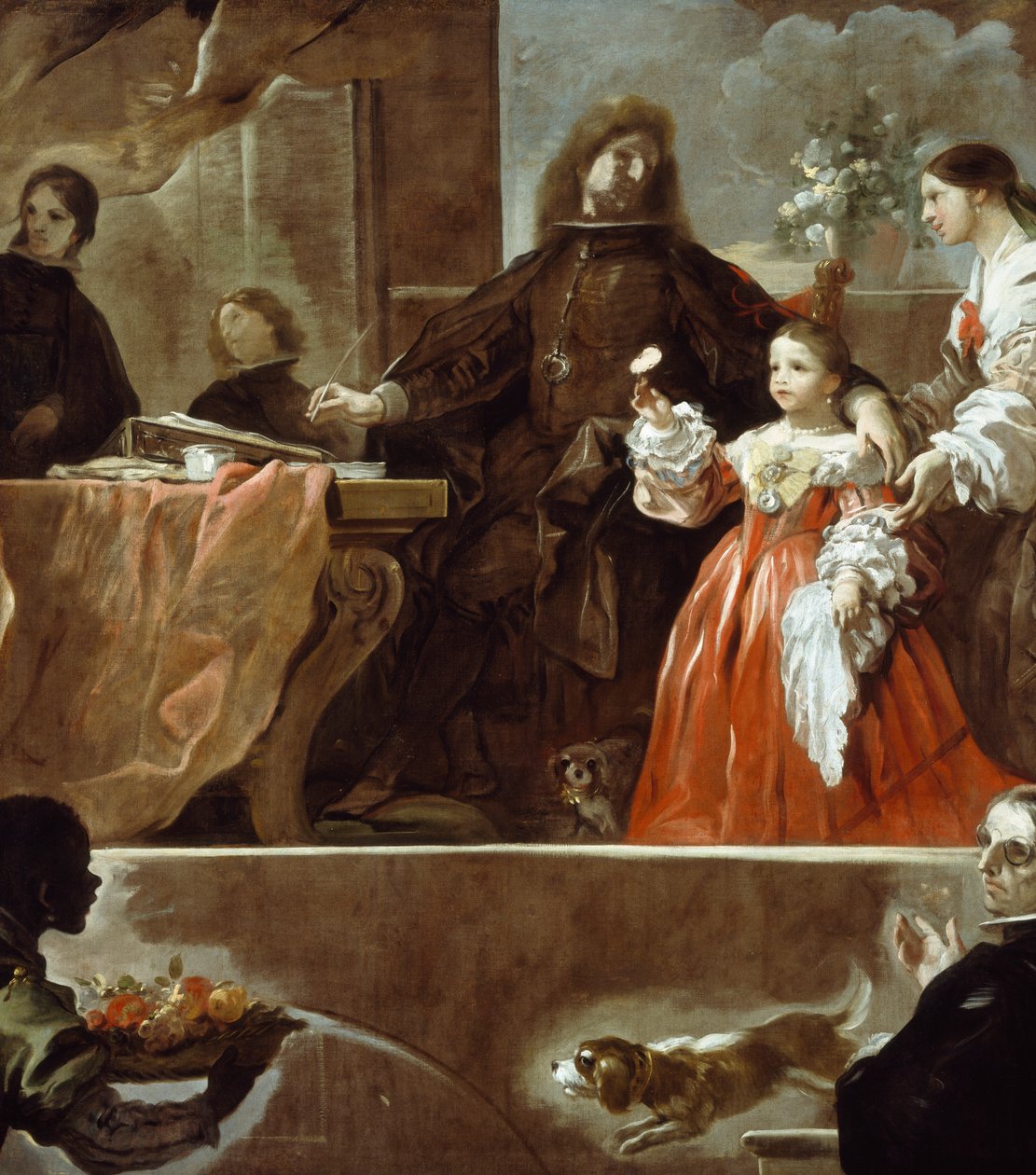 向贝拉斯克斯致敬，为桑提斯坦伯爵献上的作品 作者 卢卡·乔丹奴（Luca Giordano）