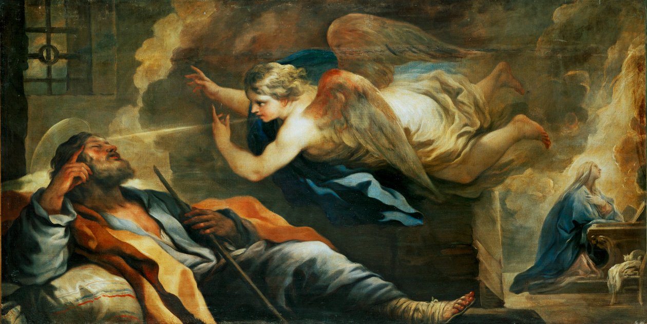 约瑟夫的梦......（布面油画） 作者 卢卡·乔丹奴（Luca Giordano）