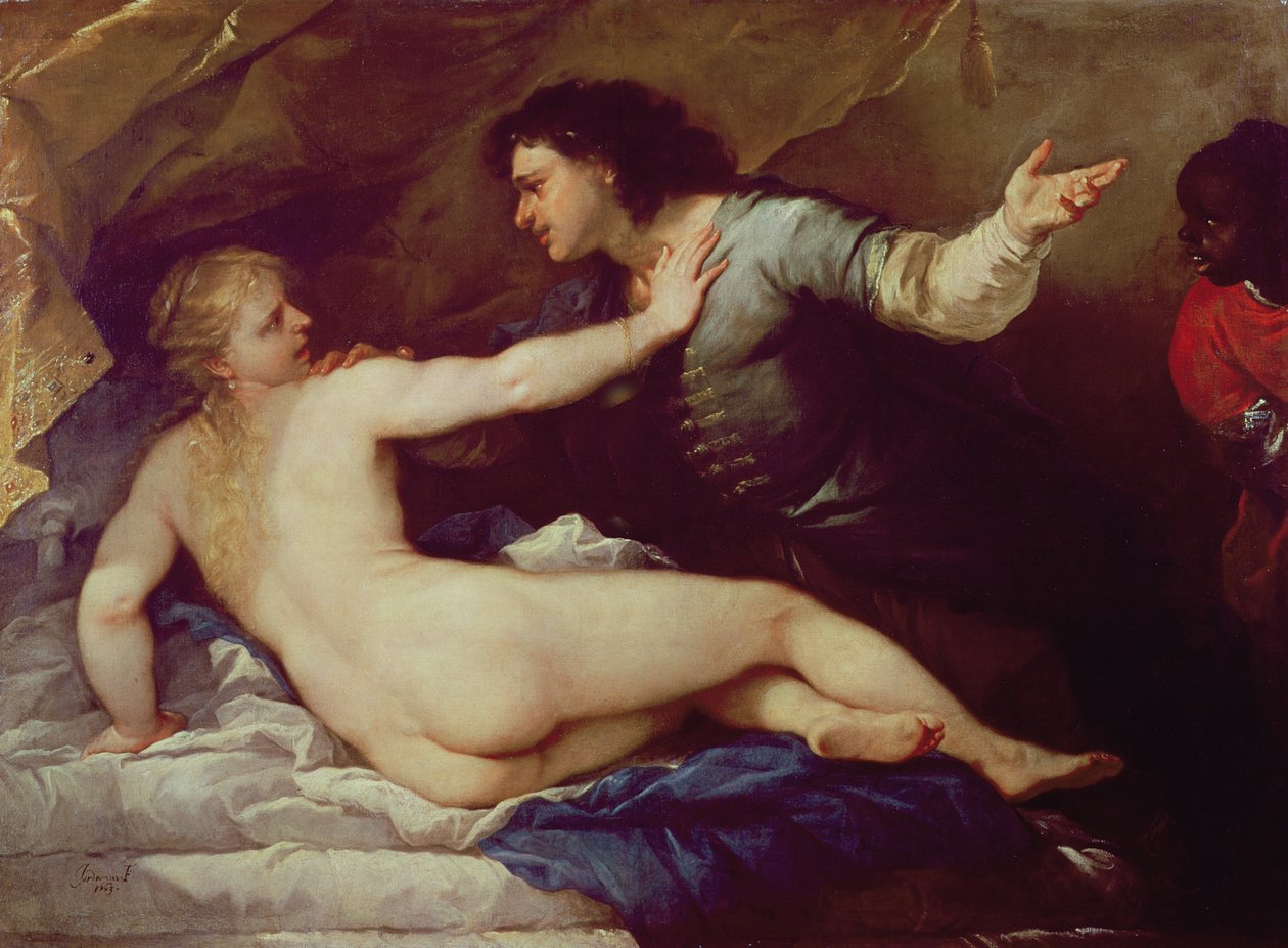 Lucretia和Tarquin 作者 卢卡·乔丹奴（Luca Giordano）