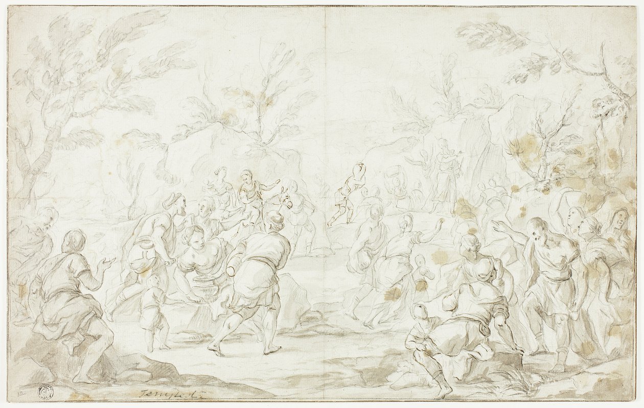 摩西击打岩石 作者 卢卡·乔丹奴（Luca Giordano）