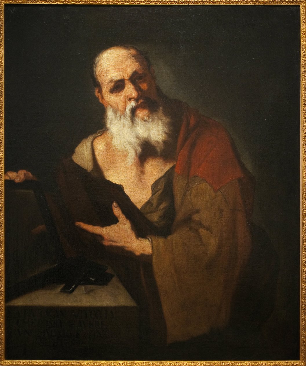 Plato (424-348 BC). Painting by Luca Giordano (1634-1705), oil on canvas 作者 卢卡·乔丹奴（Luca Giordano）