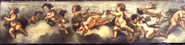普提在散步（布面纸）（另见67092-94）。 作者 卢卡·乔丹奴（Luca Giordano）