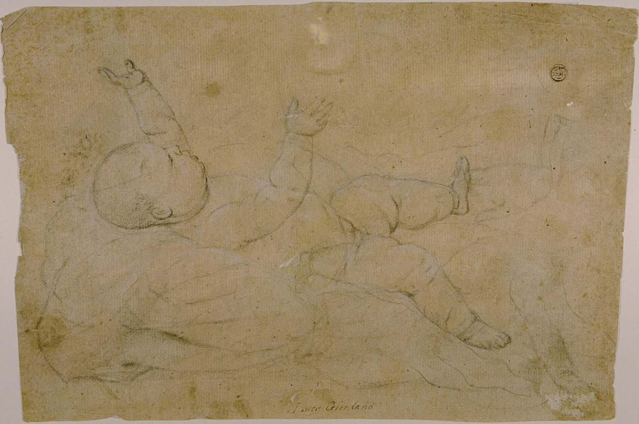 躺着的孩子 作者 卢卡·乔丹奴（Luca Giordano）