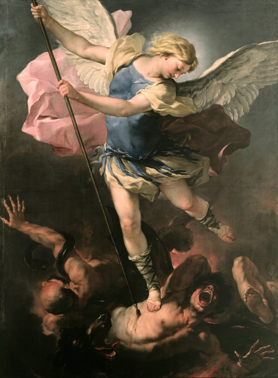 大天使圣迈克尔，约1663年 作者 卢卡·乔丹奴（Luca Giordano）
