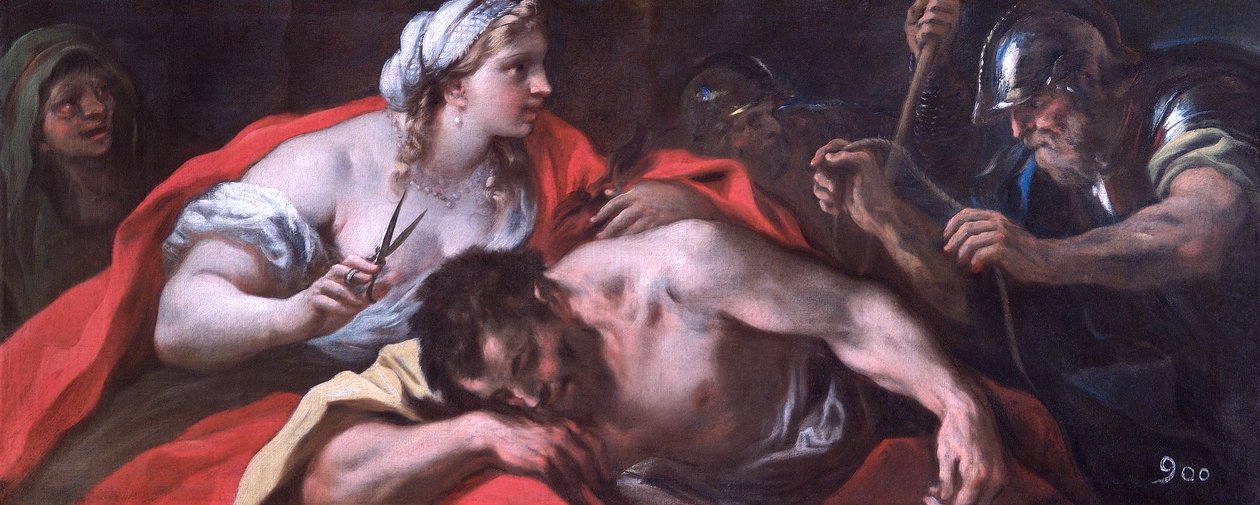 参孙与大利拉》，约 1696 年（布面油画） 作者 卢卡·乔丹奴（Luca Giordano）