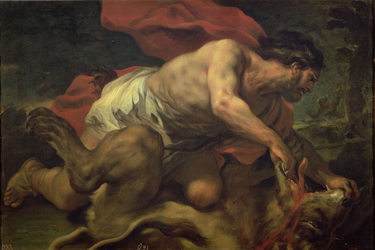 参孙和狮子 作者 卢卡·乔丹奴（Luca Giordano）