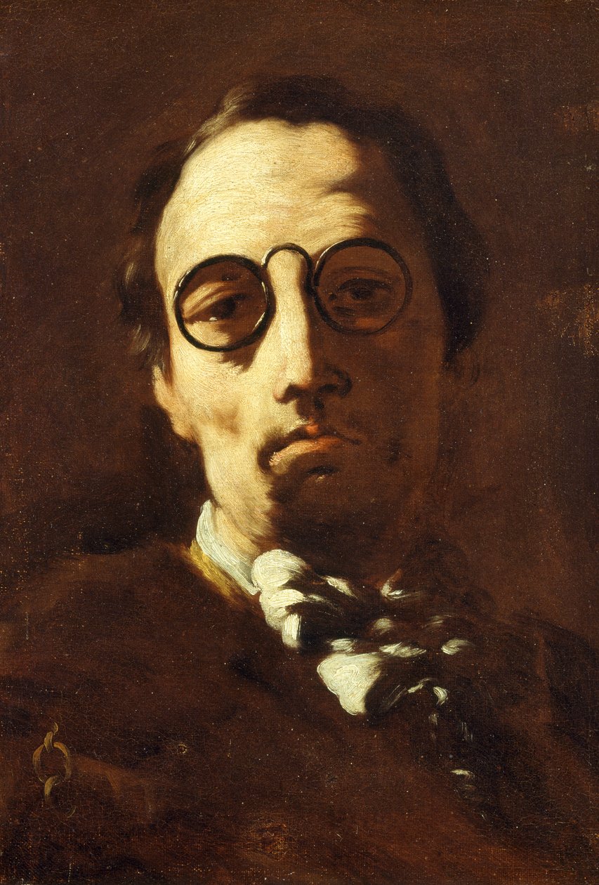 自画像，由Luca Giordano（1634-1705）创作，布面油画，46.8x35.3厘米 作者 卢卡·乔丹奴（Luca Giordano）