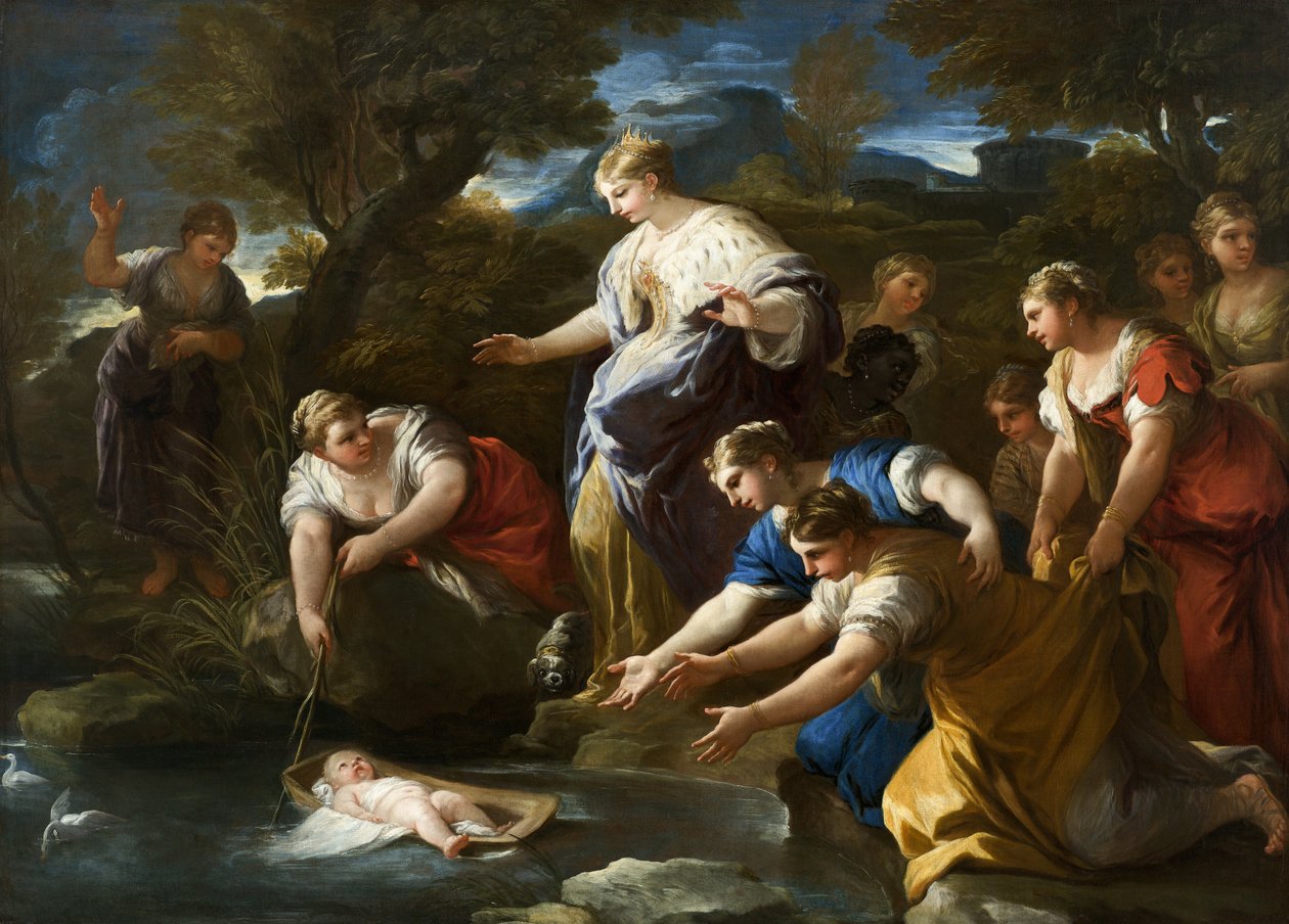 摩西的发现，c.1685-1690 作者 卢卡·乔丹奴（Luca Giordano）