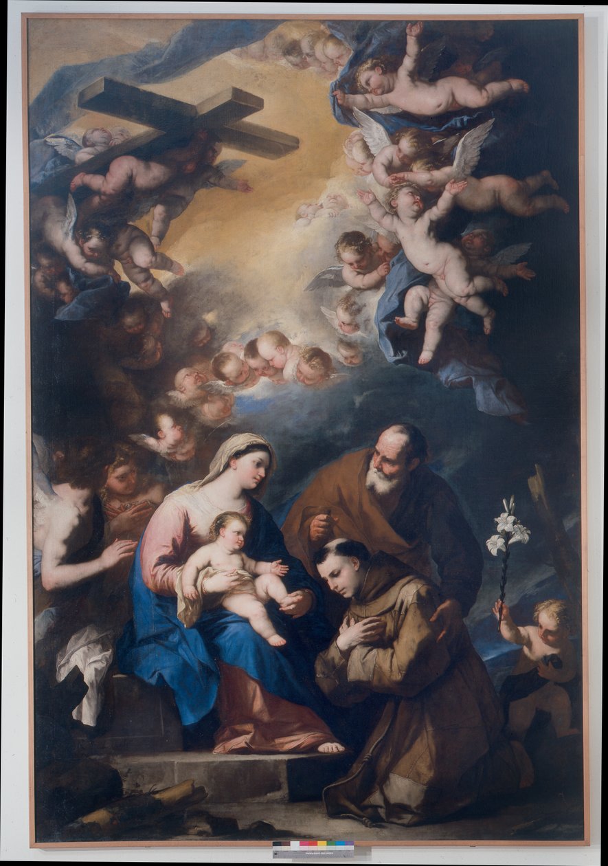 帕多瓦的圣安东尼崇敬的神圣家族 作者 卢卡·乔丹奴（Luca Giordano）