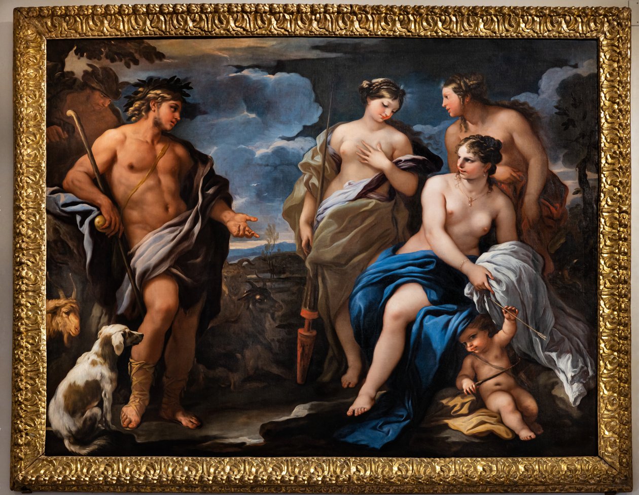 巴黎的审判，十七世纪下半叶（布面油画） 作者 卢卡·乔丹奴（Luca Giordano）
