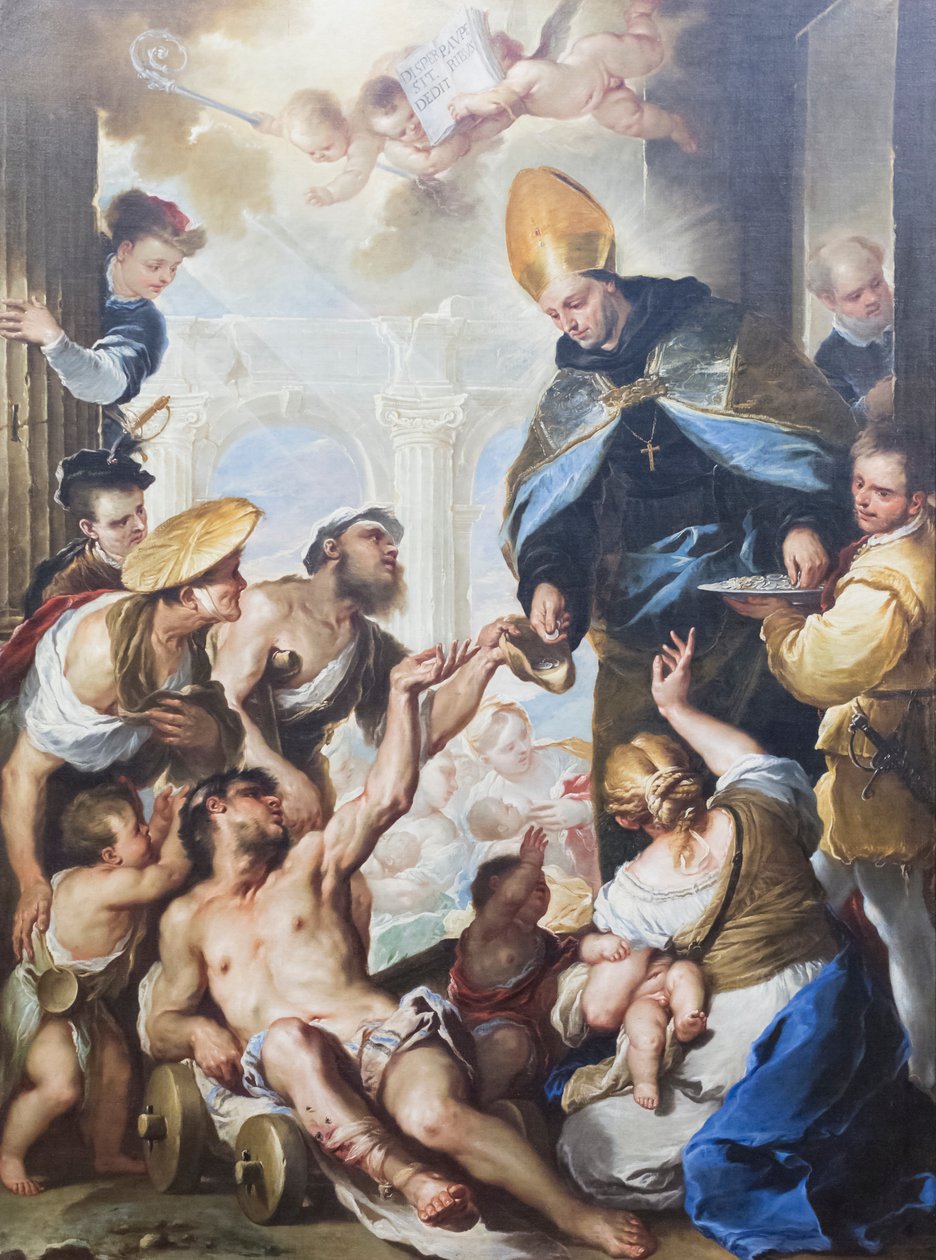 维拉诺瓦圣托马斯的施舍 作者 卢卡·乔丹奴（Luca Giordano）