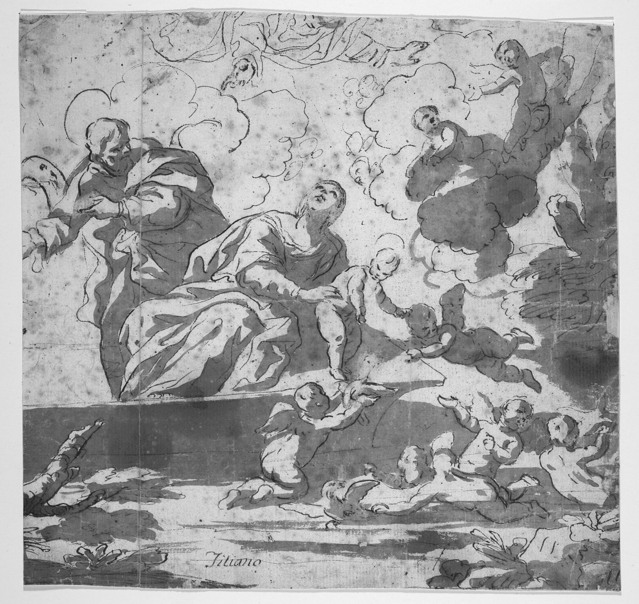 飞往埃及途中渡过尼罗河 作者 卢卡·乔丹奴（Luca Giordano）
