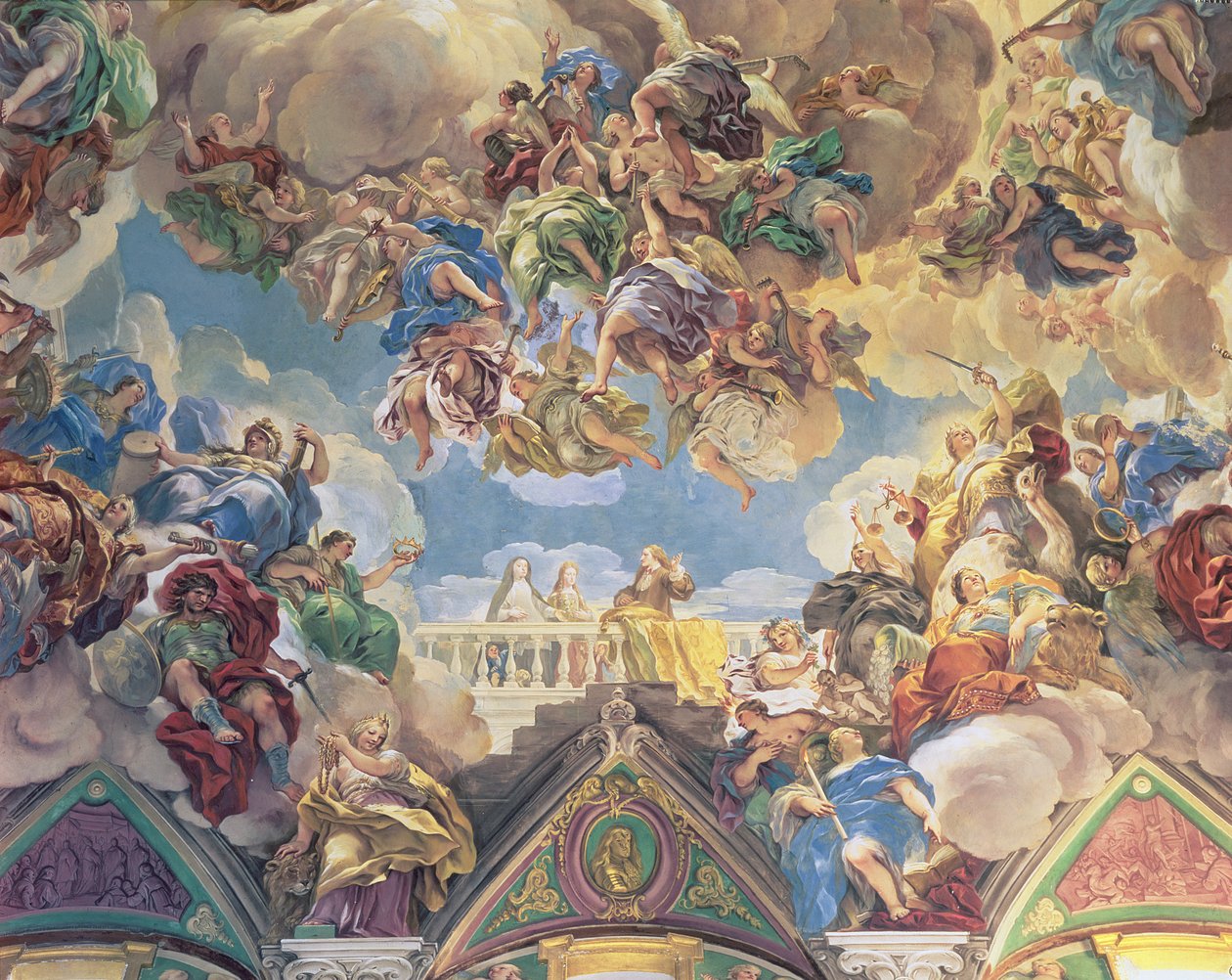 Hapsburgs的胜利（天花板的下部） 作者 卢卡·乔丹奴（Luca Giordano）